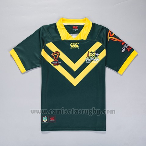 Camiseta Australian Kangaroos Rugby RLWC 2017 Local